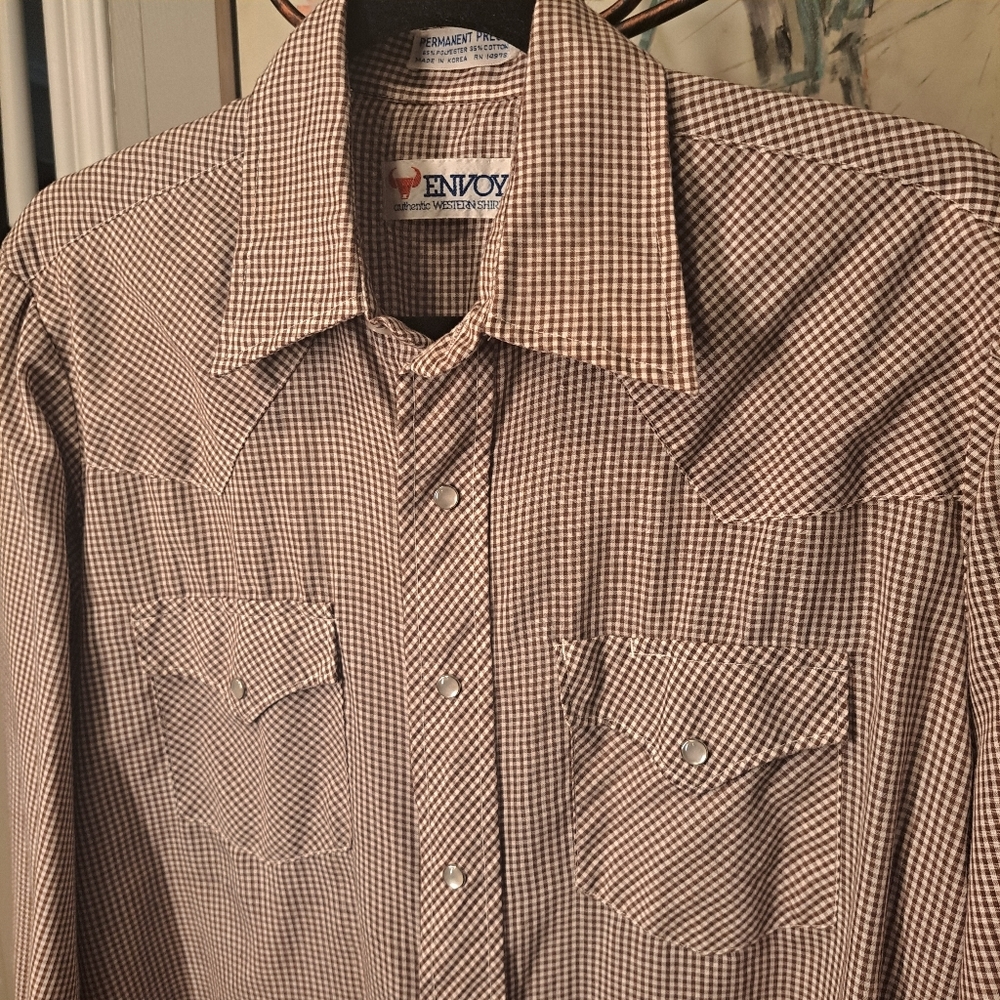 Vintage ENVOY Authentic Western Pearl Snap Long Sleeve Men's Medium